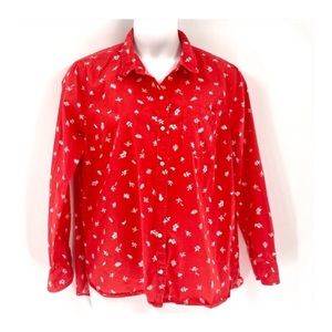 GAP Boyfriend Fit Button Up Top 0091